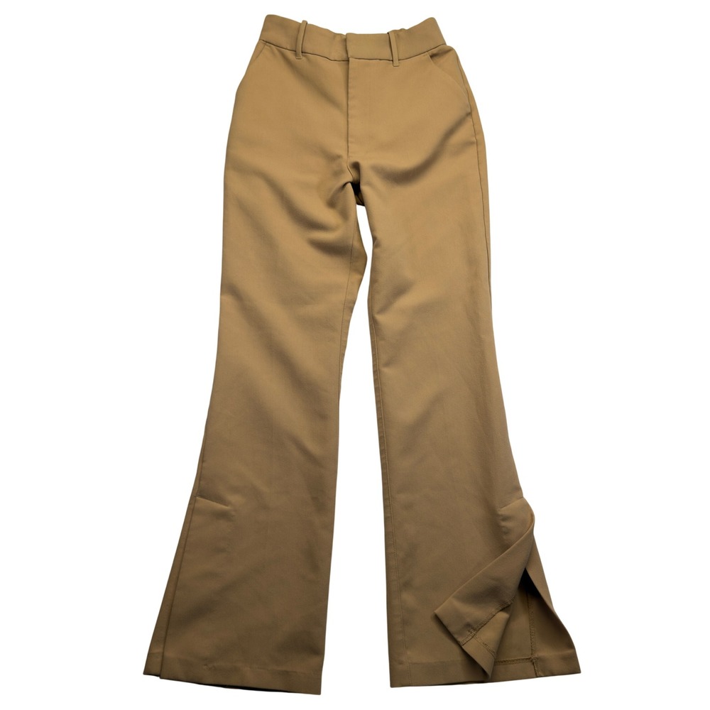 Abercrombie & Fitch Tailored Split Hem Flare Pants Womens 27 4 Tan High Rise